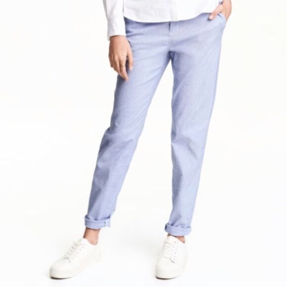 ✨ High Waisted Pinstripe Chinos✨ - Picture 1 of 7